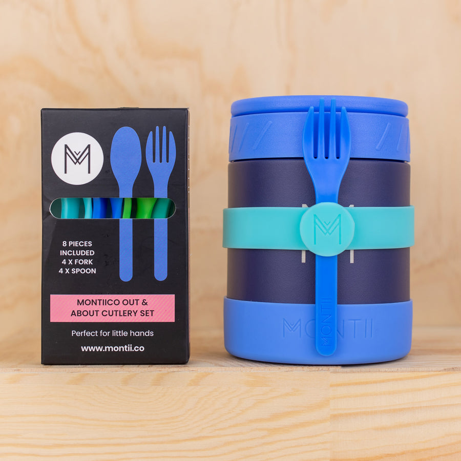 MontiiCo Out and About Cutlery Set of 8