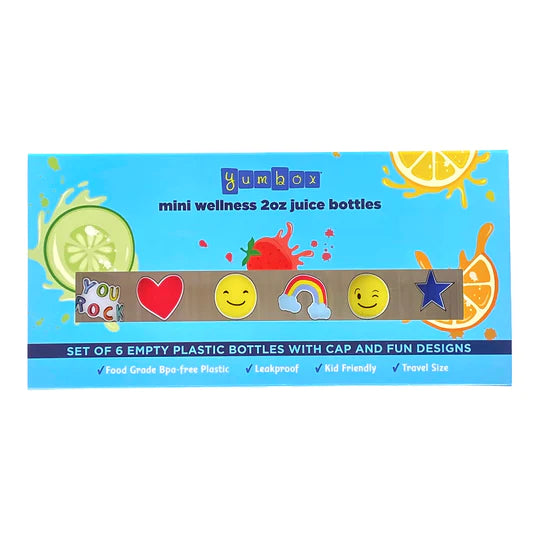 Mini Wellness Juice Bottles - Set of 6