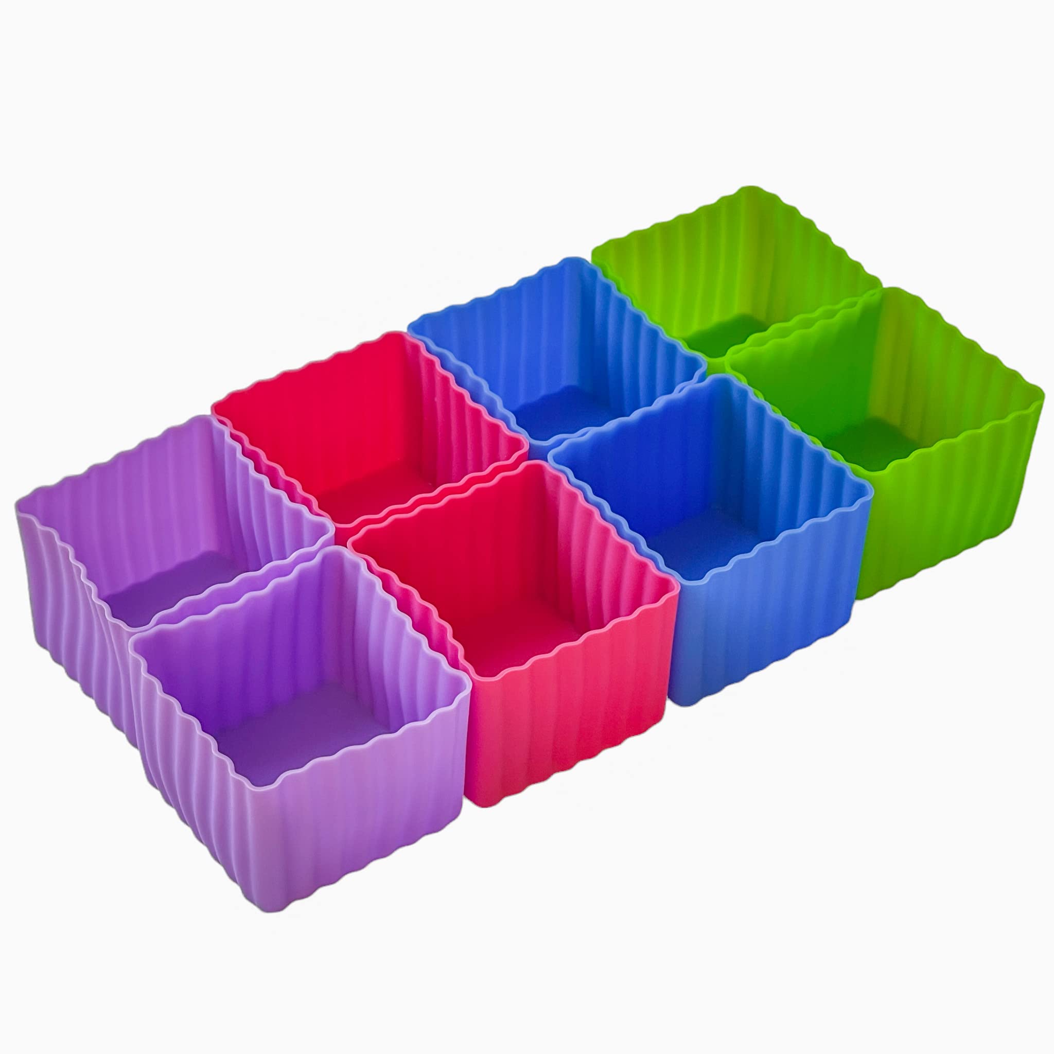 Multicolor Mini Silicone Cubes Set of 8